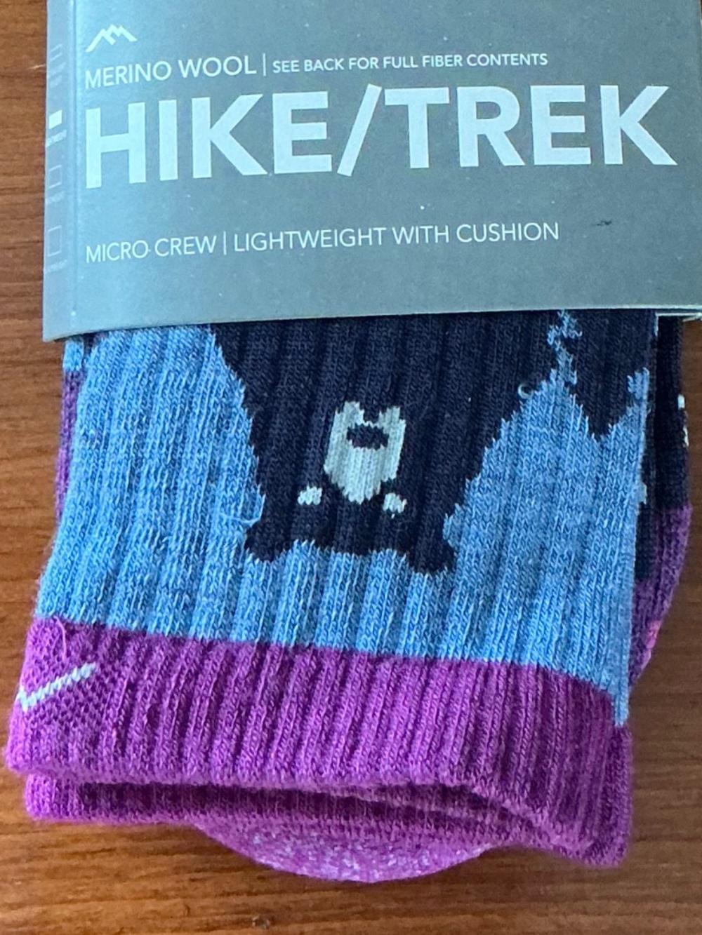 Darn Tough Hike Trek Micro Crew Socks Lightweight Hiking Bears - Picture 5 of 8
